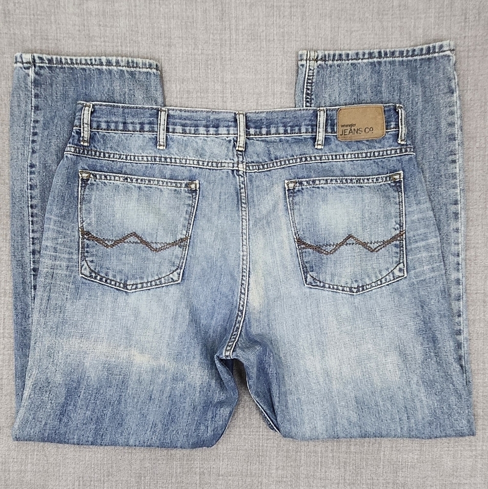 Wrangler Relaxed Bootcut 100% Cotton Denim Jeans. 36×30 - Picture 5 of 7
